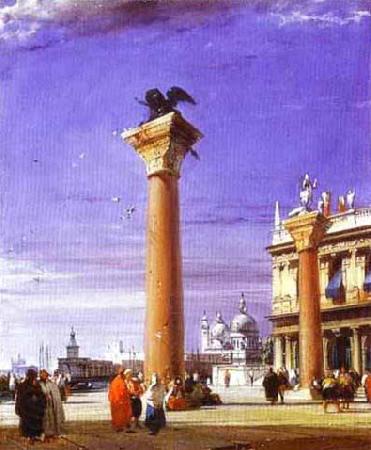 Richard Parkes Bonington St. Mark's Column in Venice Spain oil painting art